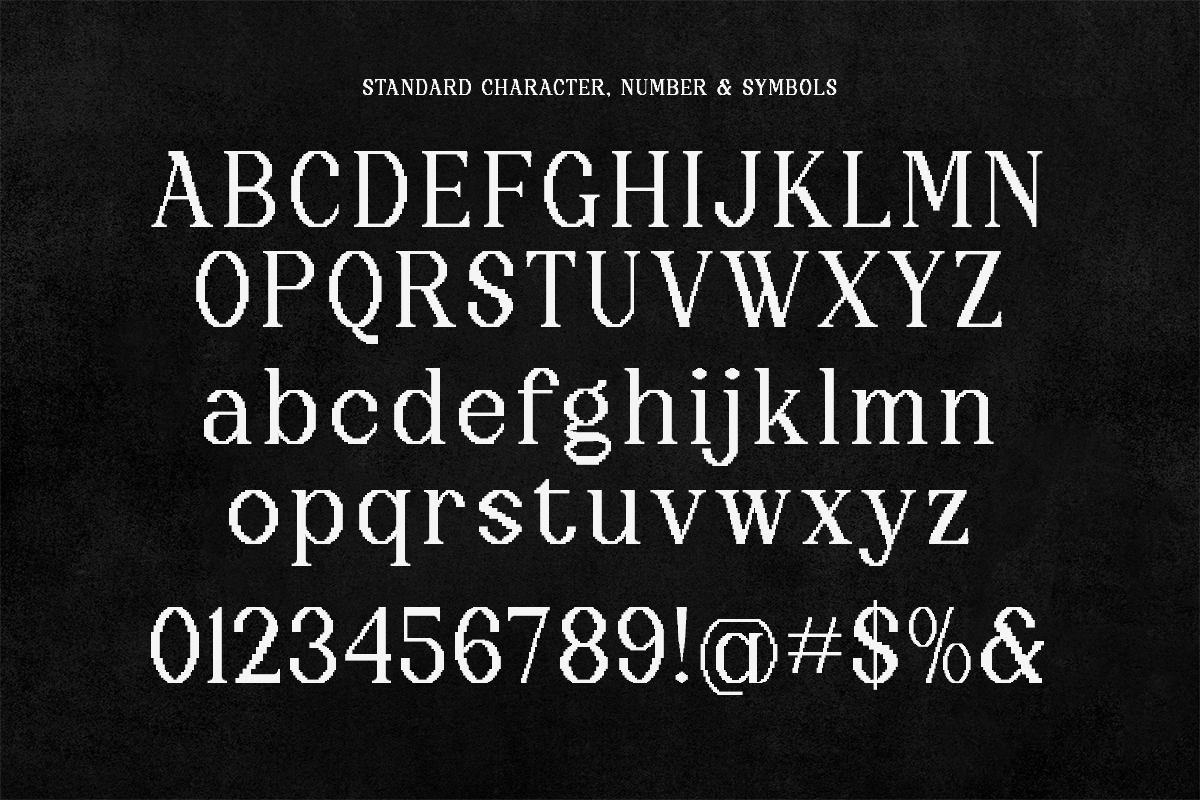 Trapix - A Unique Pixel-Style Serif, a Serif Font by Shakira Studio (Photo 10 of 10)