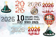 Whimsical New Year 2026 Clipart Bund, an Illustration by Ahmad Designs (Thumbnail 2 of 3)