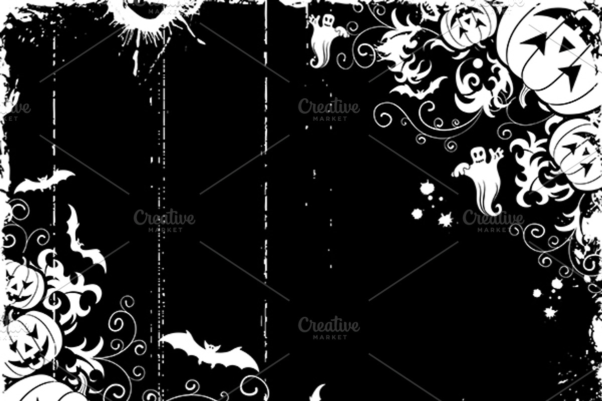 Grunge Halloween frames, an Illustration by TAlex (Photo 2 of 6)