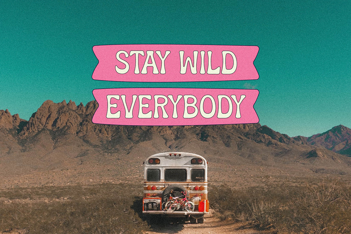 Fruits Delight a Groovy Retro Font, a Sans Serif Font by Storytype Studio (Photo 5 of 15)