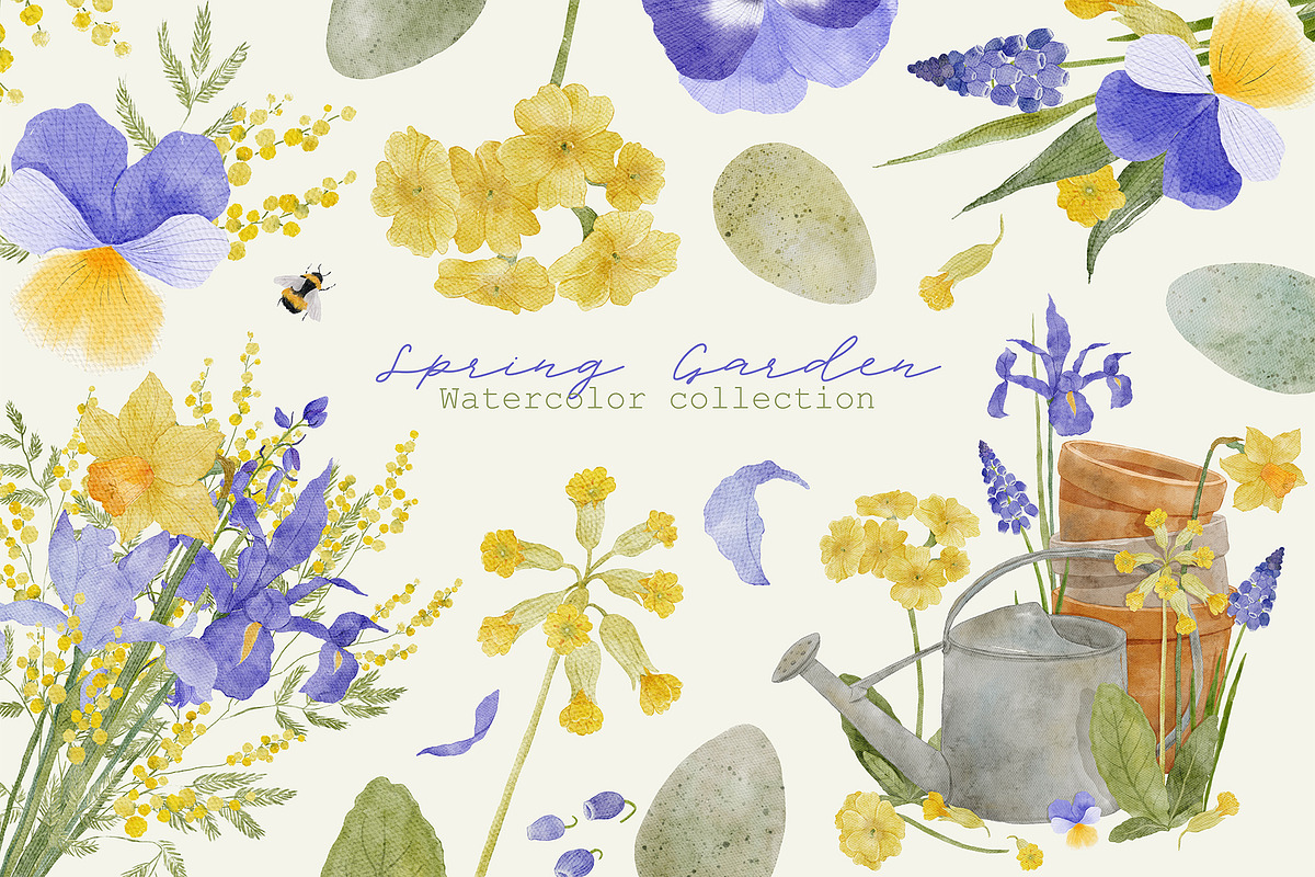 Spring Garden Illustration & Pattern, a Decorative Illustration by OkPen (Photo 1 of 10)