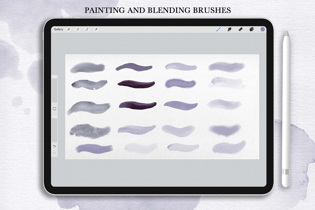 Watercolor brushes for Procreate, a Brush Add-On by Spark Studio Brushes (Photo 6 of 11)