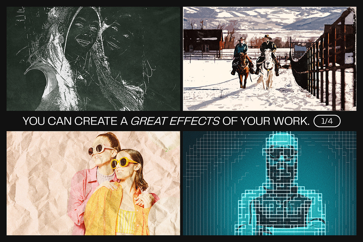 12 Photo Effect Templates, a Layer Style Add-On by iDoodle Studio ...