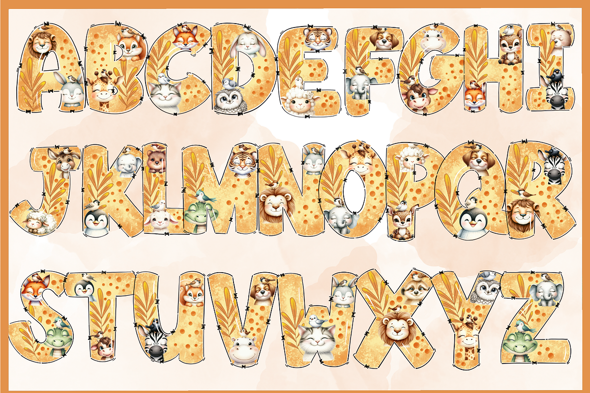 Cute Animals-PNG fonts, a Symbol Font by It me digital art (Photo 2 of 5)