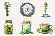 Green Summer Cottagecore Clipart, an Illustration by CreationArt (Thumbnail 6 of 9)