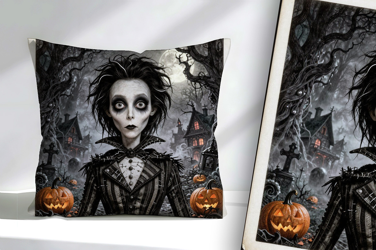 Halloween Haunting Face, a Person Illustration by Sharon Schwalbe (Photo 4 of 5)