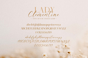 Lady Clementine Script Font & Serif