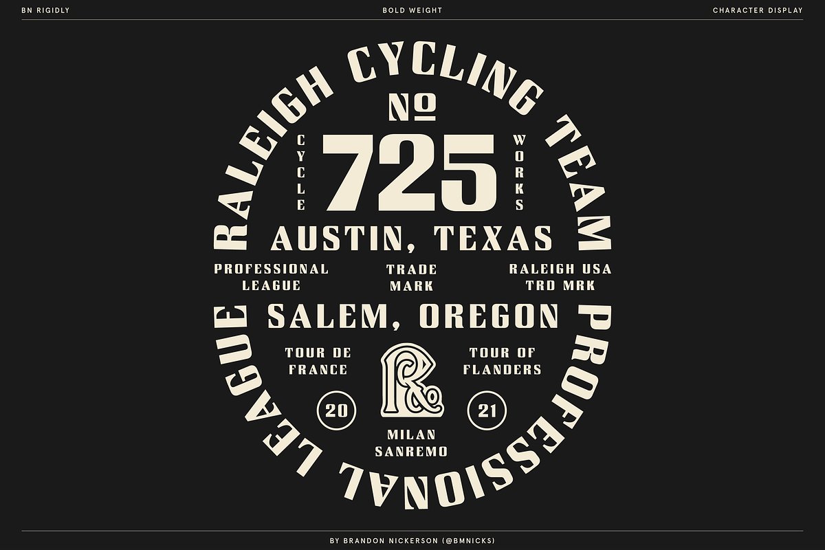 Rigidly - Thoughtfully Geometric, a Sans Serif Font by Bnick (Photo 12 of 13)