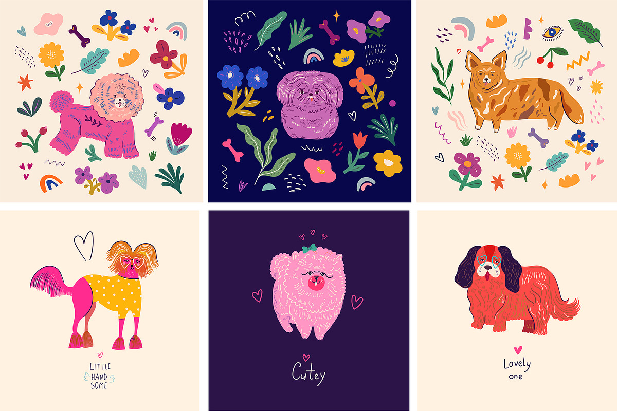 Hand drawn Dogs collection, an Animal Illustration by MoleskoStudio (Photo 16 of 26)