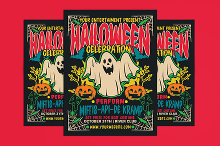Halloween Party Flyer, a Flyer Template by Muhamad Iqbal hidayat