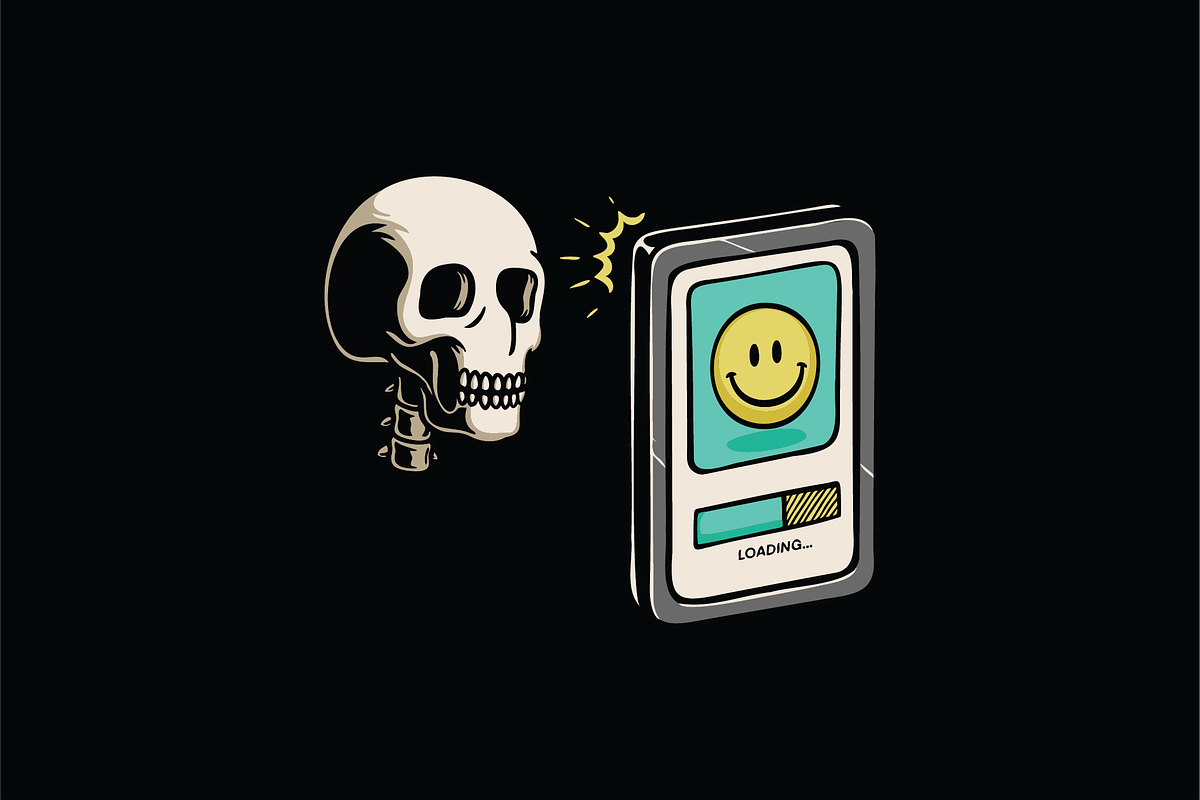 Skeleton Loading on Screen, an Object Illustration by nomlimo.com (Photo 1 of 3)