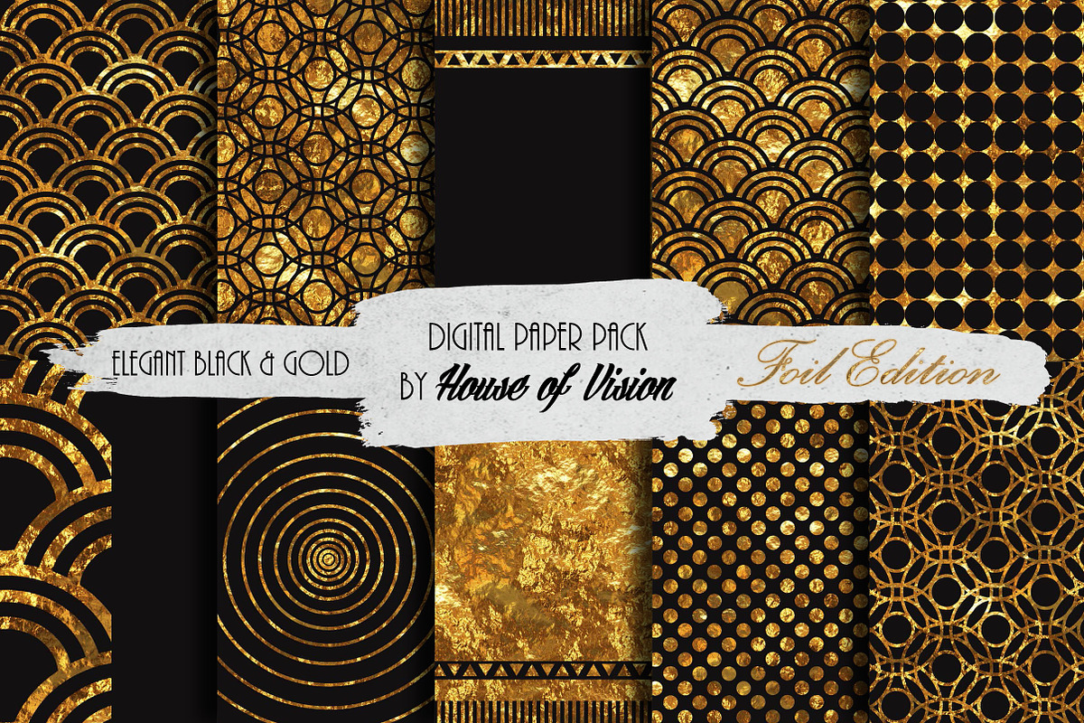 Elegant Blk and Gold Pack