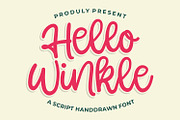 Hello Winkle, a Script Font by Good Java Studio (Thumbnail 1 of 7)