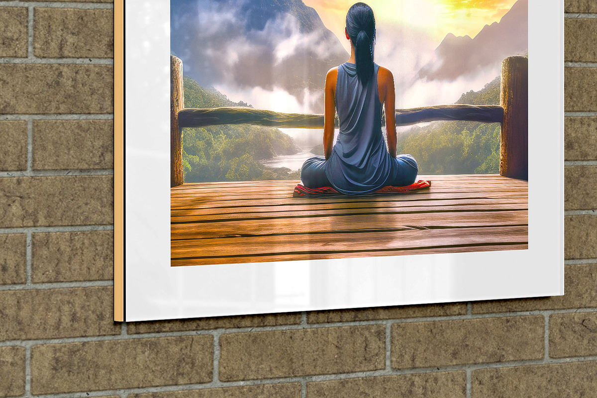 Glass Poster Canvas Mockup - 6 views, an Advertising Mockup by Illusiongraphic (Photo 14 of 18)