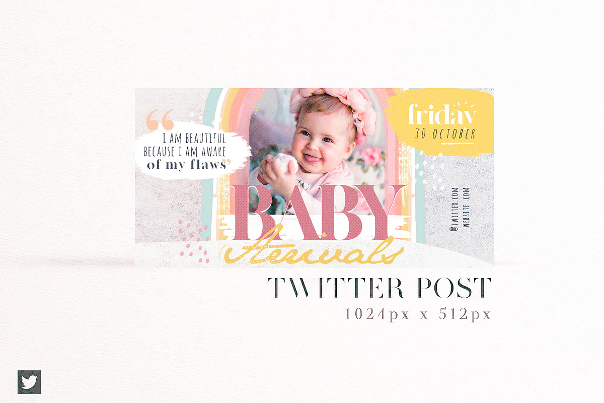 Baby Arrivals Social Media Pack, a Social Media Template by Touringxx Creative Studio (Photo 4 of 5)