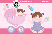 Baby boy clipart, an Illustration by Cute Little Workshop (Thumbnail 3 of 3)