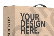 Cardboard Box With Handle PSD Mockup, a Cups & Container Mockup by GreatFruit (Thumbnail 5 of 5)