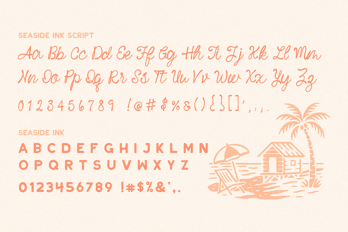 Seaside Ink · Display Font Duo, a Font by Courtney Gosser Design (Photo 9 of 9)