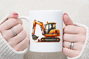 Watercolor Construction Vehicles Cli, an Illustration by Sublimation Artist (Thumbnail 4 of 5)