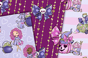 Pink Halloween patterns, a Pattern Graphic by DarinaDigital (Thumbnail 2 of 6)