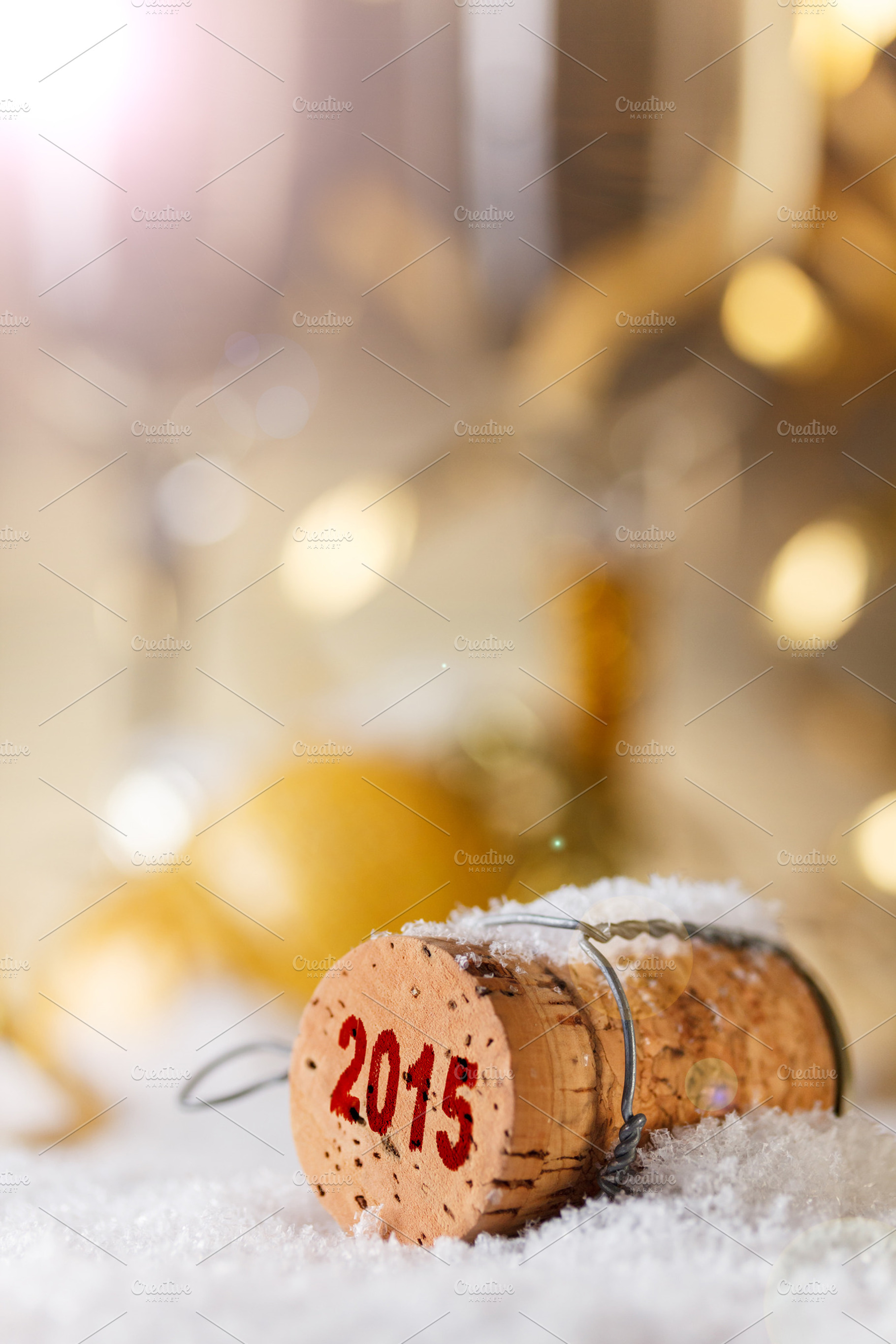 Champagne corks stock photo containing year and new