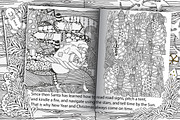 Santa and Snowman. Coloring book, an Illustration by ImHope (Thumbnail 6 of 8)