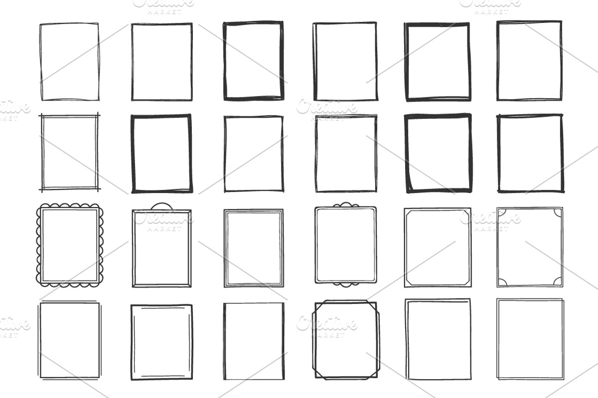 24 Hand Drawn Frames, a Graphic by PixMarket (Photo 2 of 2)