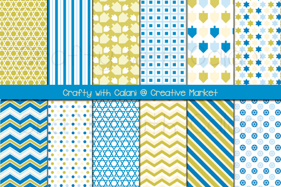 Hanukkah Digital Paper preview 2