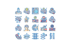 Neurosurgery Medical Treatment Icons, an Industrial Photo by pikepicture