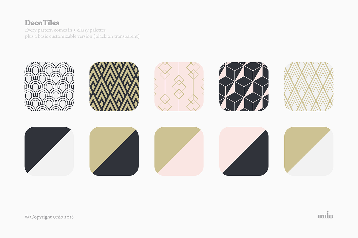 Deco Tiles, a Pattern Graphic by Unio Designs (Photo 6 of 10)