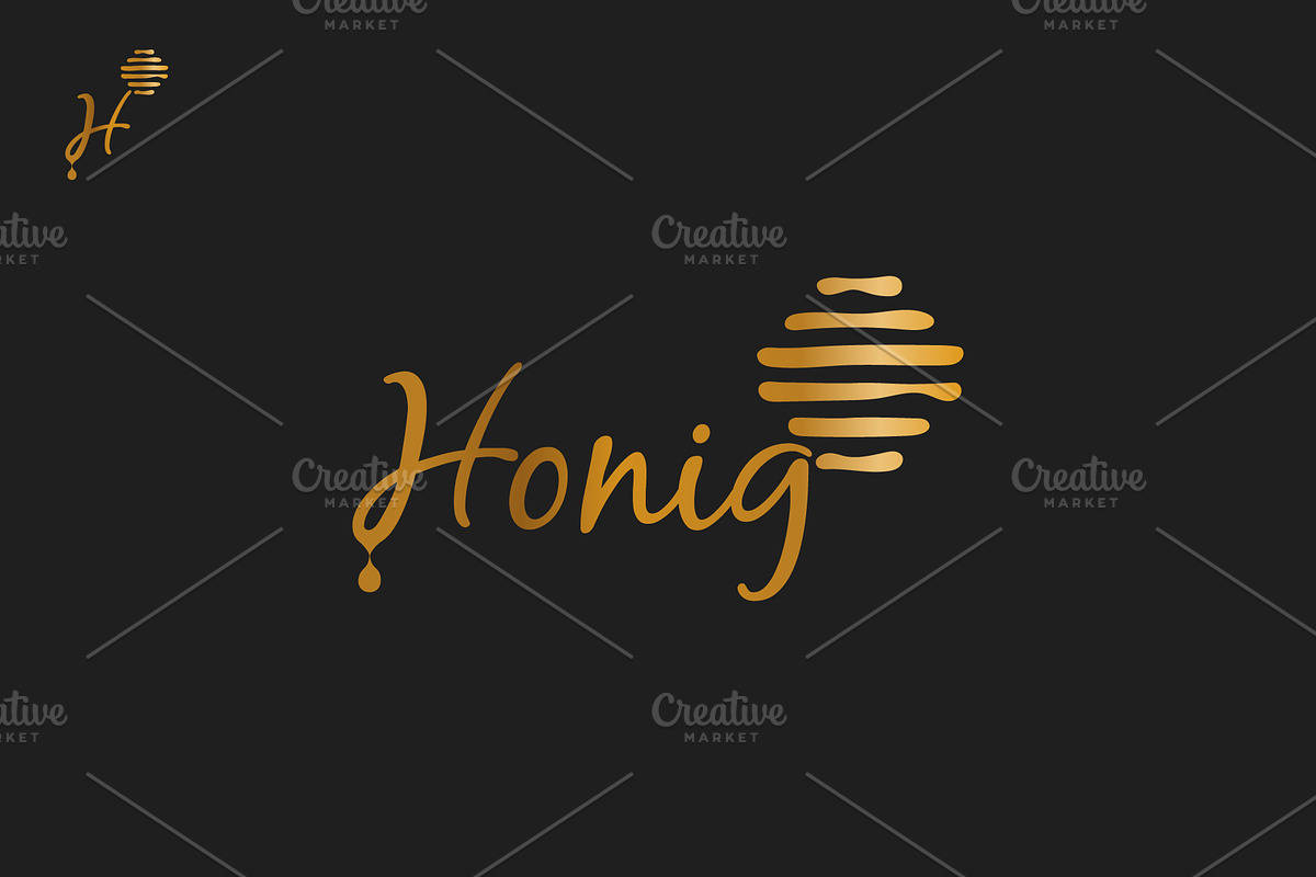 Honey logo design, a Branding & Logo Template by MuzaInspires (Photo 1 of 6)