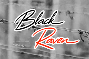 Black Raven Handwritten Font