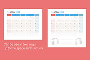 Calendar 2022 Planner Design[Sunday], a Stationery Template by WORAKAMON Design Studio (Thumbnail 4 of 5)