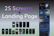 Crypto Trade Mobile and Landing Page, an UI Kit Template by Simona Meleca (Thumbnail 1 of 5)