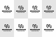 Letters BC CB BD DB BE EB BF FB Logo, a Branding & Logo Template by Pray Art Design Studio (Thumbnail 1 of 2)