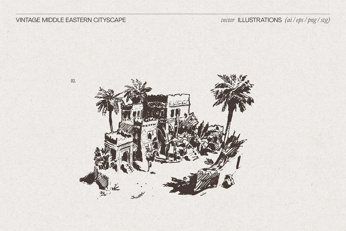 Vintage Middle Eastern Architecture, an Empty State Illustration by TheMountBirdStudio (Photo 4 of 9)