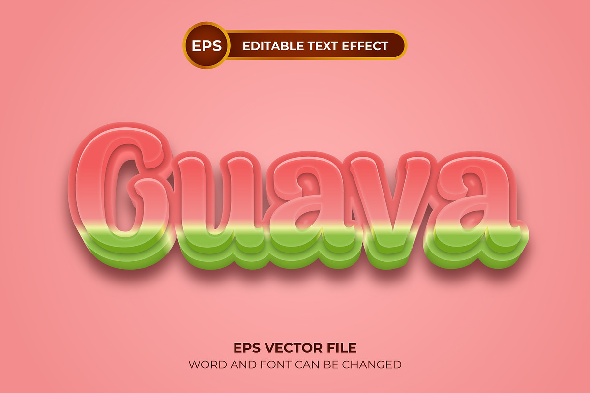 Guava editable text effect, a Layer Style Add-On by Semu Creative