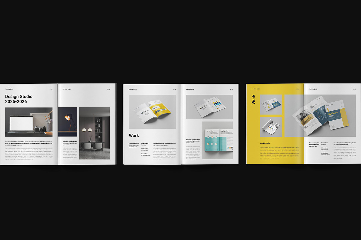 Works / Design Portfolio Template, a Brochure Template by Spark_Creative (Photo 8 of 11)