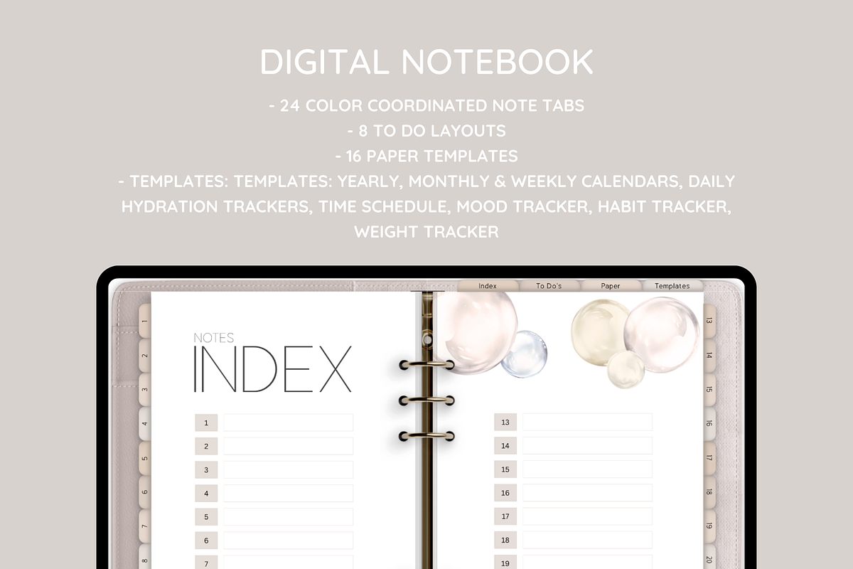 Beige Digital Planner Mega Bundle, a Templates & Theme by SunshineStudioBoutique (Photo 6 of 11)