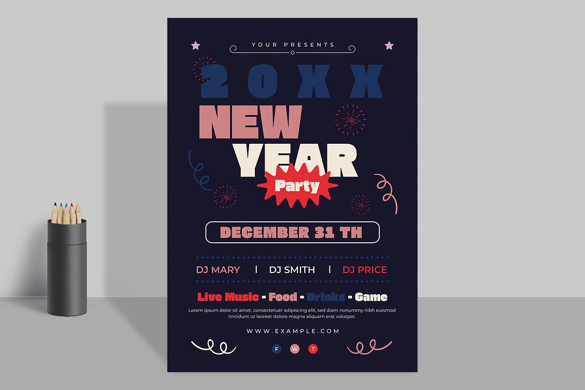 New Year Celebration Event Flyer, a Flyer Template by ContestDesign (Photo 1 of 2)