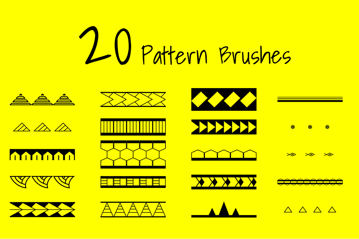 20 Tribal Pattern Strokes, a Pattern Graphic by RC (Photo 2 of 5)