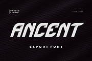 Ancent - Esport Font, a Sans Serif Font by Burhan Afif (Thumbnail 1 of 6)