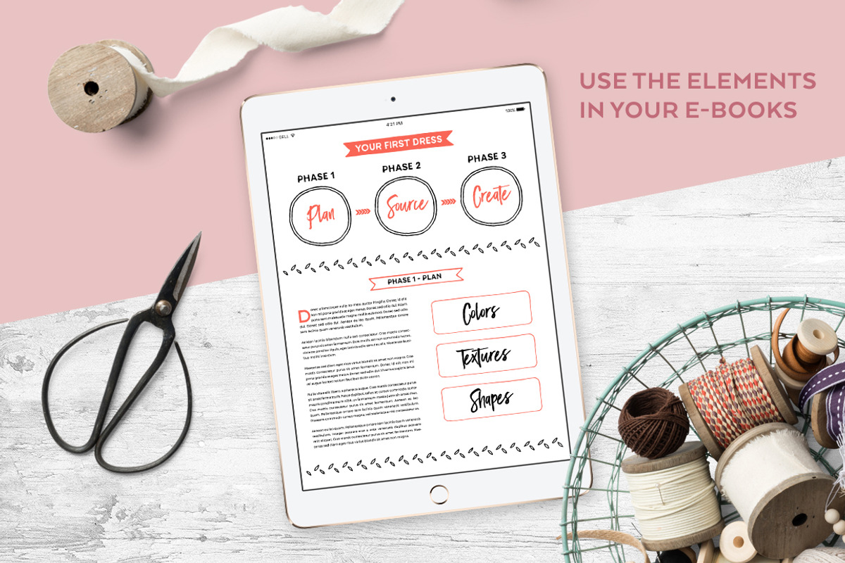 The Handmade Document Creator Kit, an Object Graphic by Andimaginary Creative Co. (Photo 4 of 12)