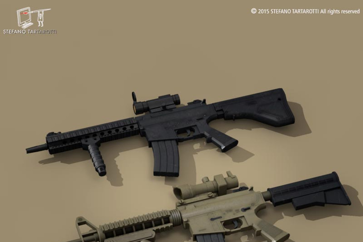 M4 rifle, an Object 3D Model by Tartino 3D models (Photo 4 of 10)
