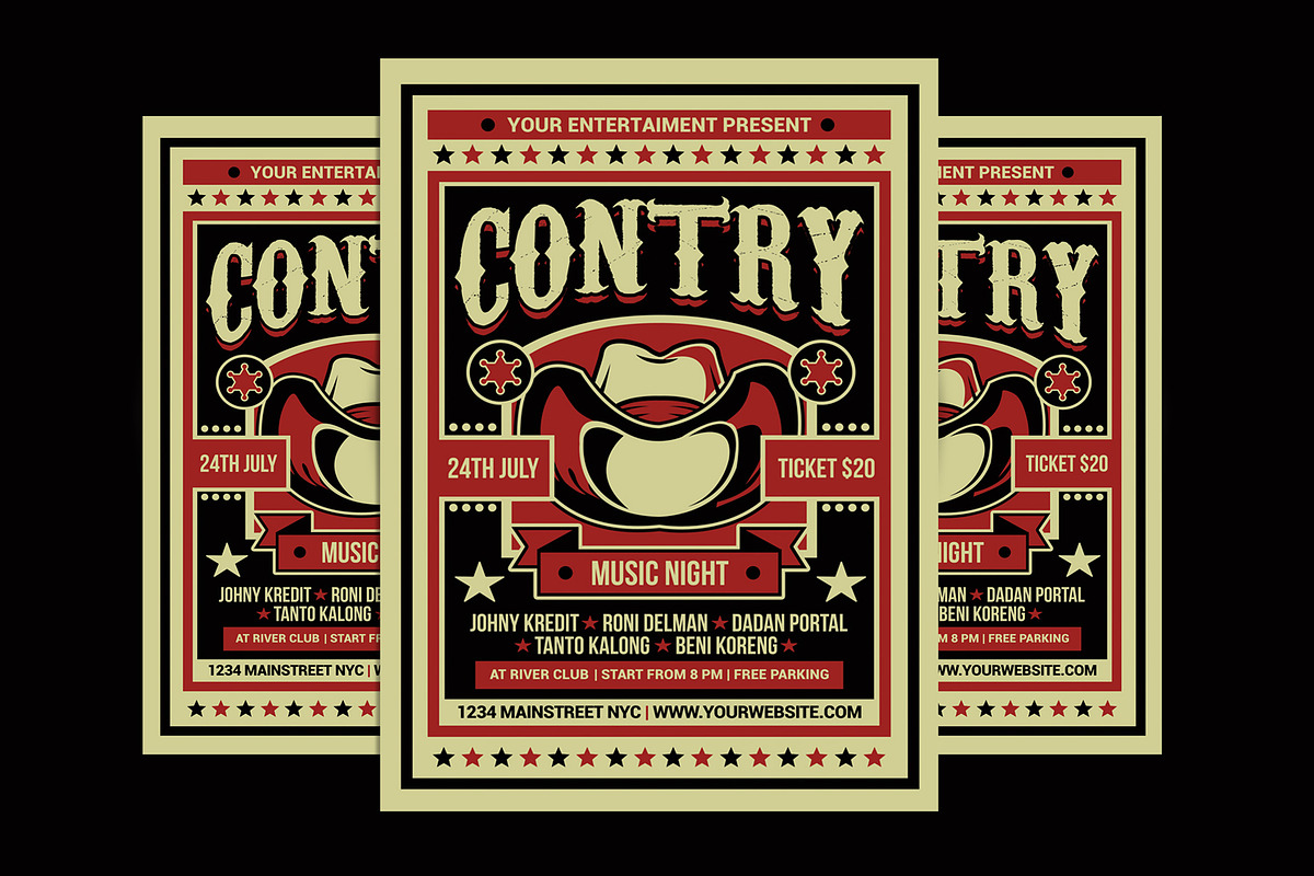 Country Music Flyer, a Flyer Template by Muhamad Iqbal hidayat (Photo 1 of 4)