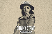 Grainy Stamp Photo Effect, a Layer Style Add-On by iDoodle Studio (Thumbnail 1 of 5)