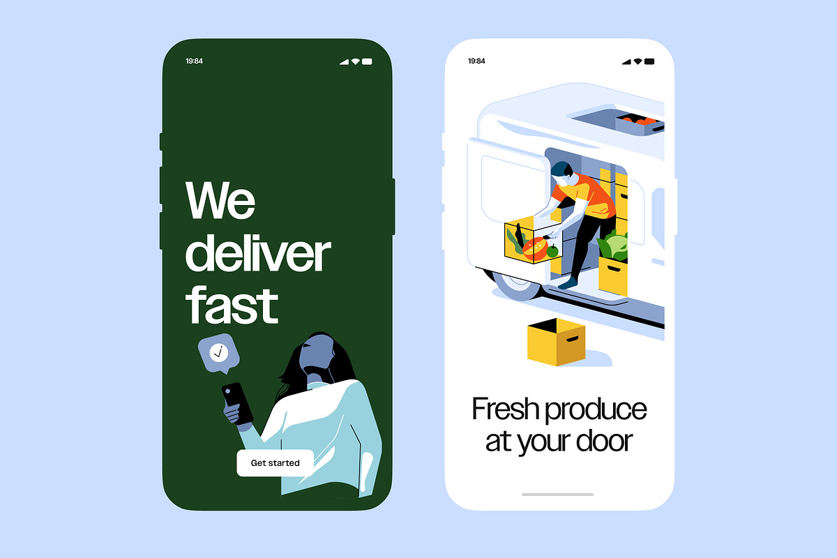 Isometric delivery illustrations, an iPhone Mockup by Formfrom (Photo 3 of 11)