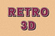 Retro 3D SVG Font, a Font by vladocar (Thumbnail 2 of 6)