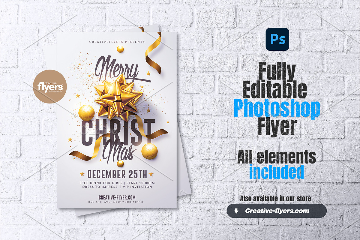 Christmas Flyer Template, a Print Template by Rome B Creation (Photo 2 of 2)