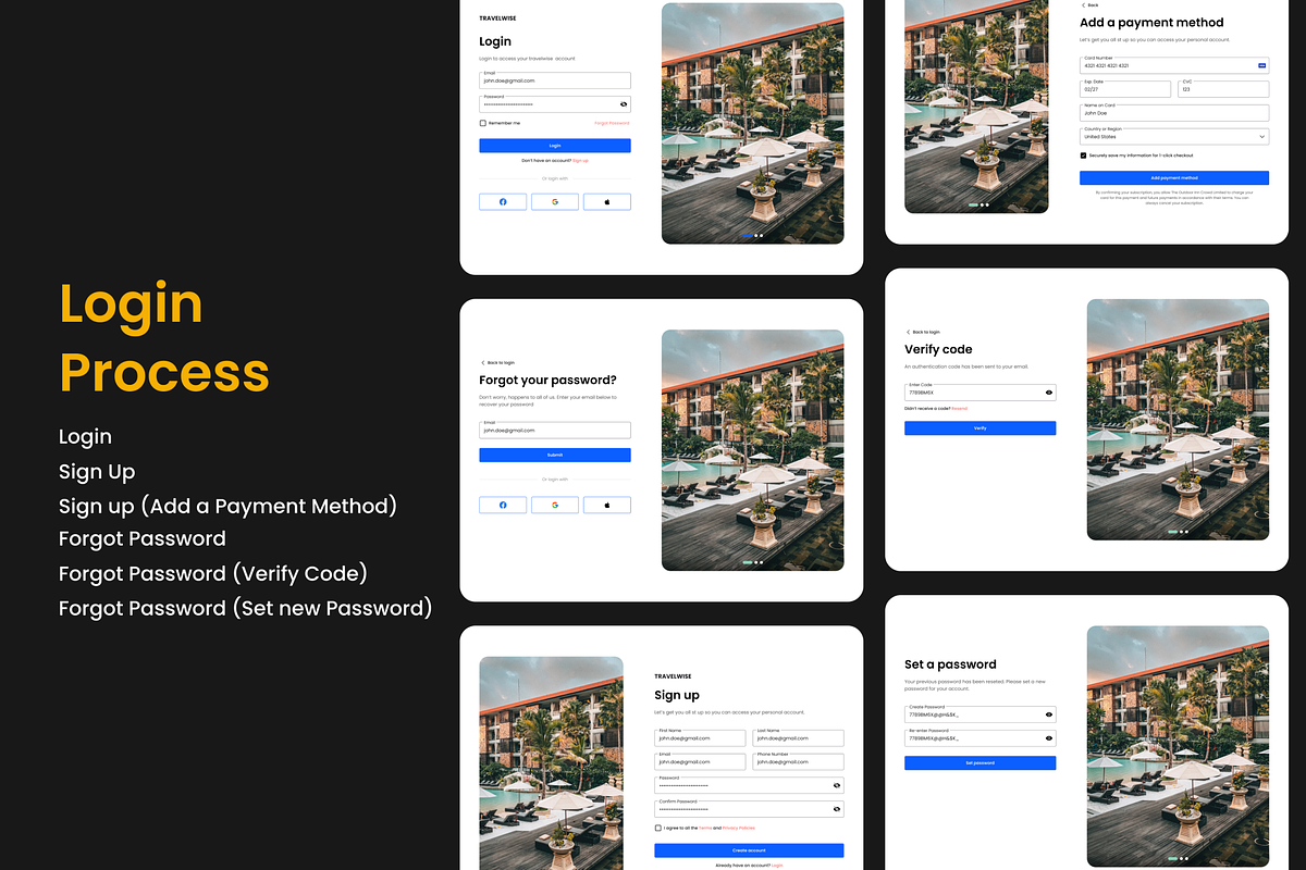 Login Signup Forget Password UI/UX, an UI Kit Template by Hammad Arif